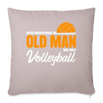 Joueur de volleyball Volley-ball - Coussin et housse de 45 x 45 cm - taupe clair - Devant