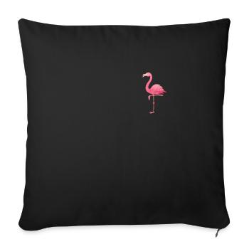 Flamant - Coussin et housse de 45 x 45 cm - noir - Devant