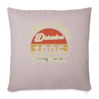 December 1995 27 Years Vintage Birthday Gift - Sofa pillow with filling 45cm x 45cm - light taupe - Front