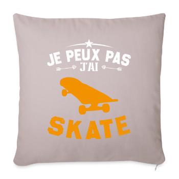 Je Peux Pas J'ai Skate - Coussin et housse de 45 x 45 cm - taupe clair - Devant