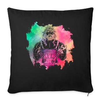 Artisan chrétien - Coussin et housse de 45 x 45 cm - noir - Devant