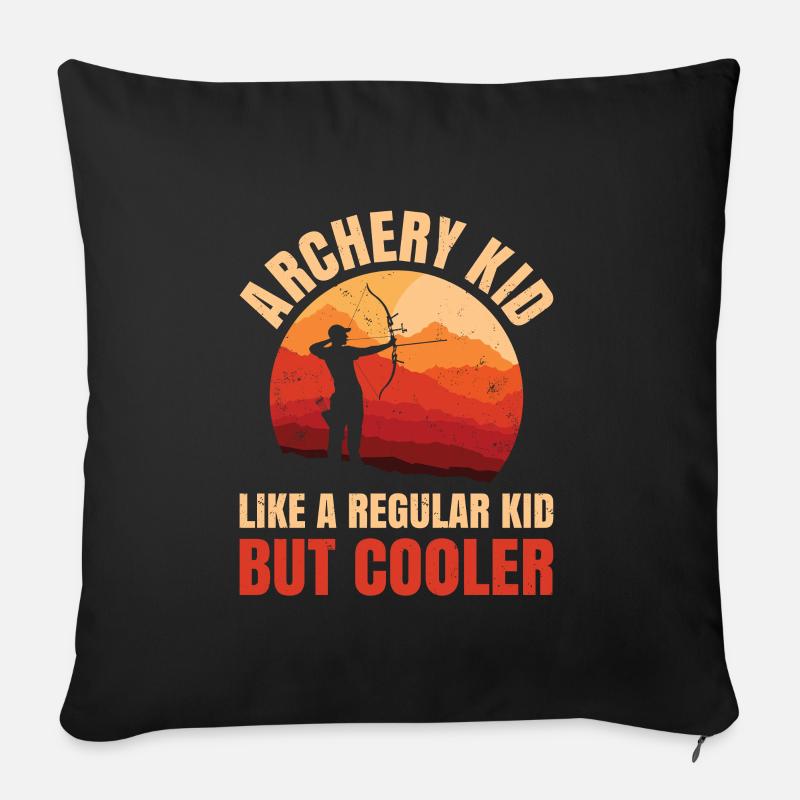 Archer enfant comme un enfant normal, mais - Coussin et housse de 45 x 45 cm - noir