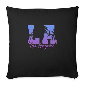 Los Angeles - Coussin et housse de 45 x 45 cm - noir - Devant