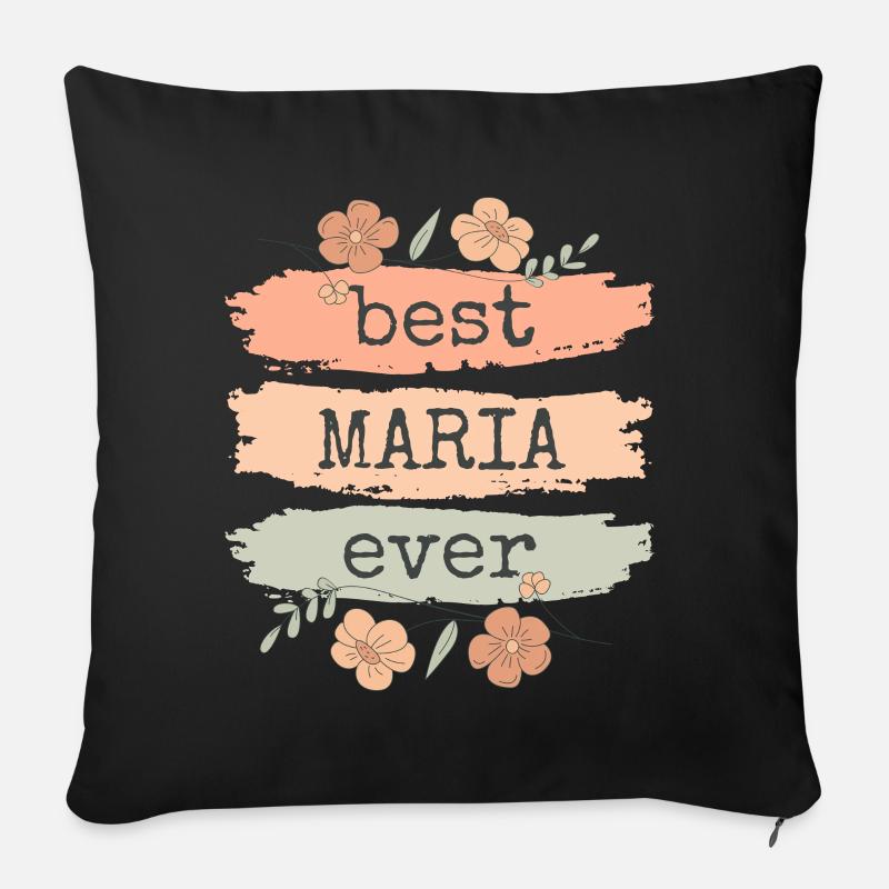 Maria Geschenk Name Geburtstag Sprüche - Sofakissen mit Füllung 45 x 45 cm - Schwarz
