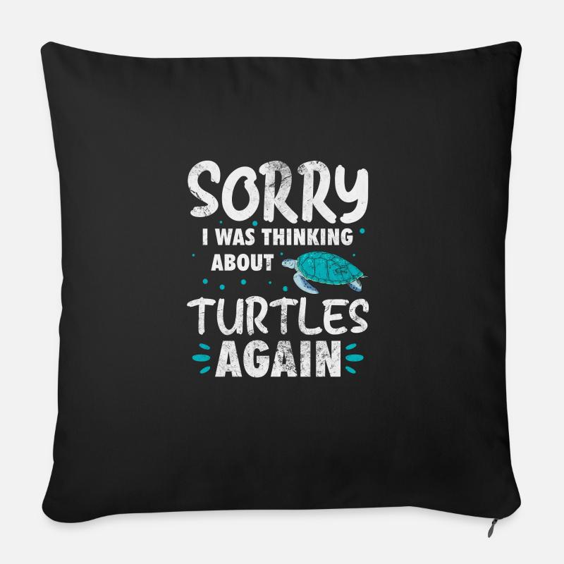 Tortue - Coussin et housse de 45 x 45 cm - noir