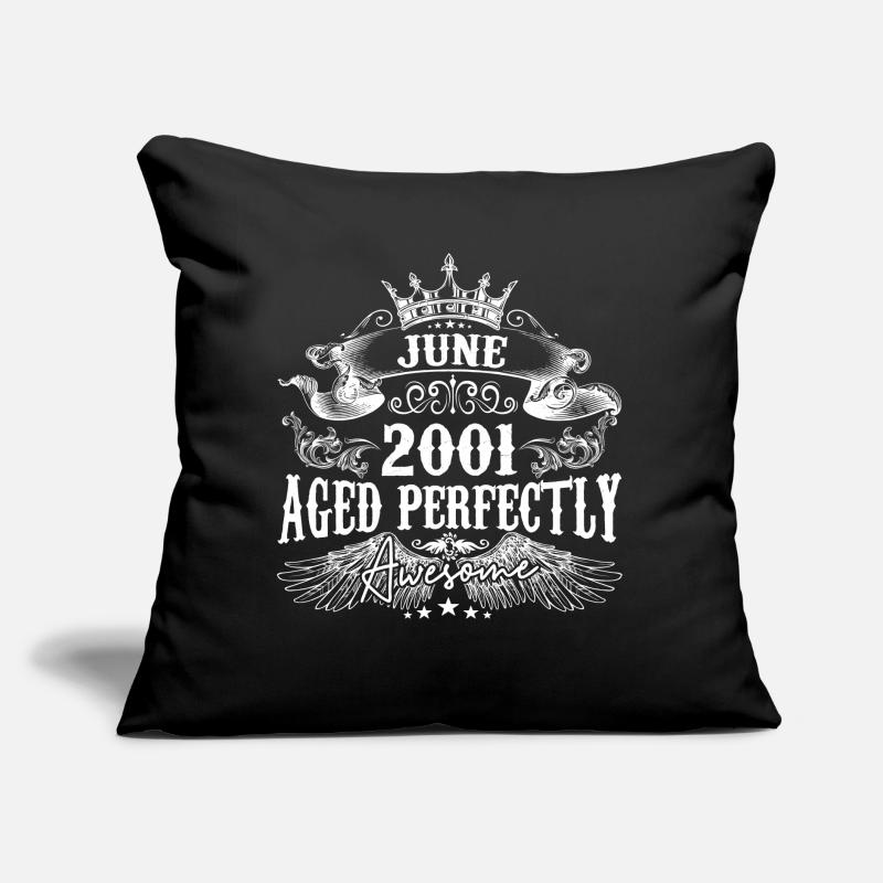 2001 | Juni 2001 Geburtstag Perfekt gealtert Sofakissen mit Füllung 45 x 45 cm