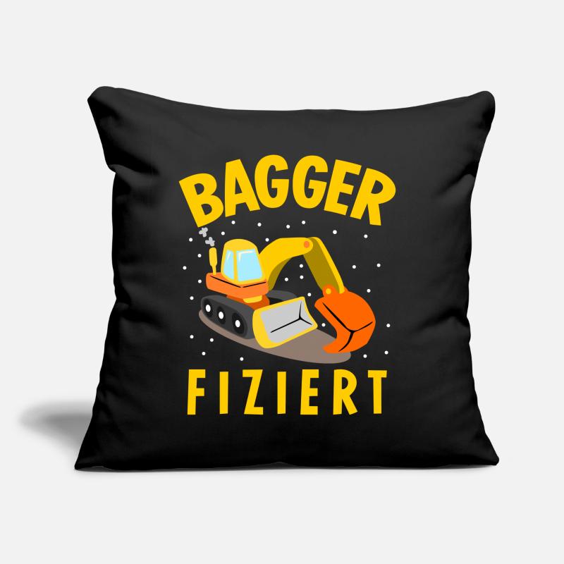 Baggerfahrer Baustelle Bagger Sofakissen mit Füllung 45 x 45 cm
