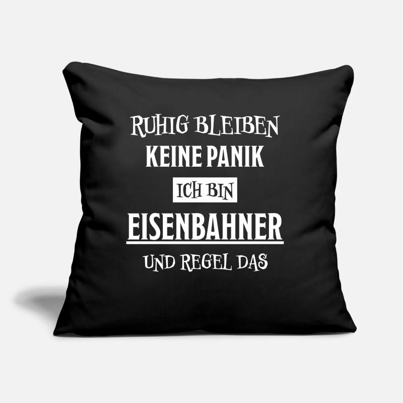 Eisenbahner Spruch Eisenbahn Lokführer Geschenk Sofakissen mit Füllung 45 x 45 cm
