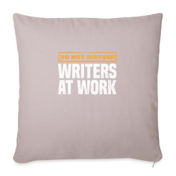 Author Authors Writer Book Gift - Sofa pillow with filling 45cm x 45cm - light taupe - Front
