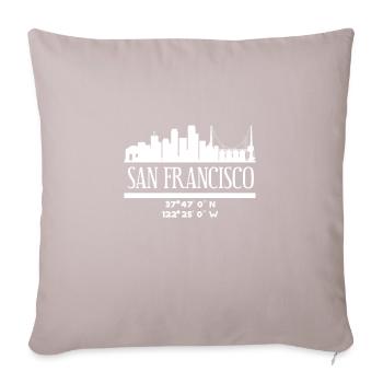 San Francisco - Sofakissen mit Füllung 45 x 45 cm - helles Taupe - Vorne