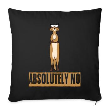 Rejet de protestation des suricates non - Coussin et housse de 45 x 45 cm - noir - Devant
