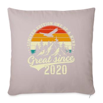 One of a kind since 2020 - Sofa pillow with filling 45cm x 45cm - light taupe - Front