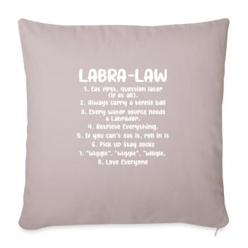 Labrador Hund Hunde Hunderasse Geschenk - Sofakissen mit Füllung 45 x 45 cm - helles Taupe - Vorne