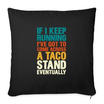 Run - Sofa pillow with filling 45cm x 45cm - black - Front