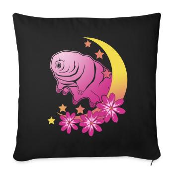 Tardigrade Water Bear Moon Tardigrades - Sofa pillow with filling 45cm x 45cm - black - Front