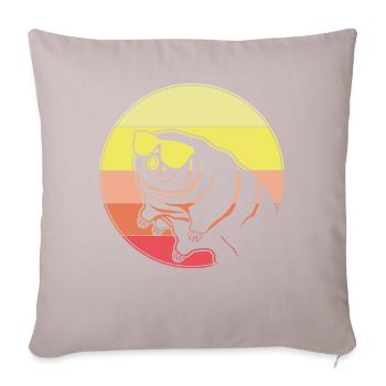 Tardigrade Water Bear Retro Tardigrades - Sofa pillow with filling 45cm x 45cm - light taupe - Front