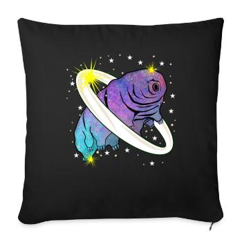 Tardigrade Water Bear Planet Tardigrades - Sofa pillow with filling 45cm x 45cm - black - Front