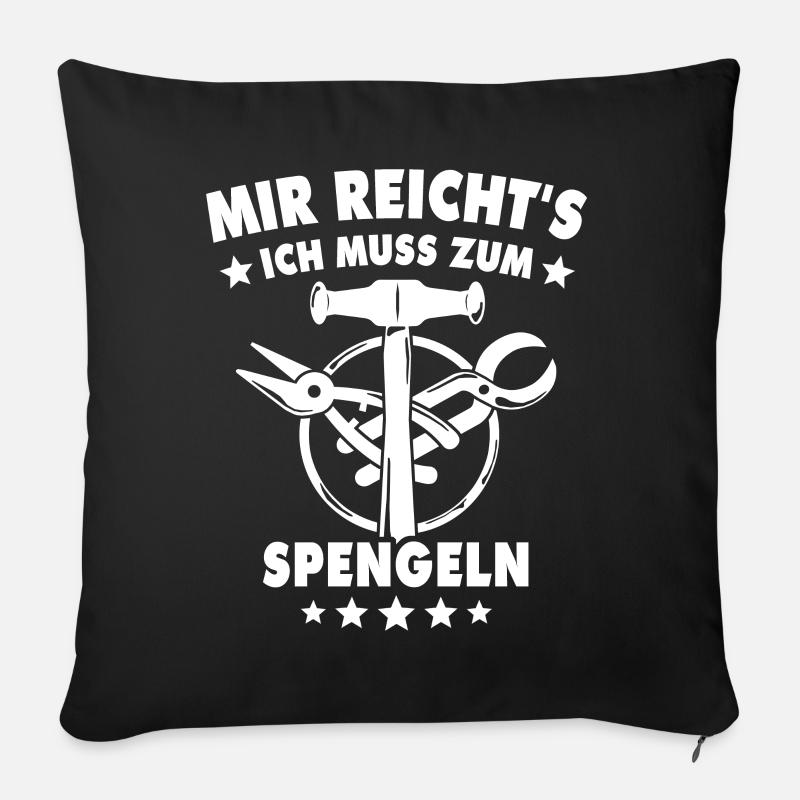 Spengler Bauspengler Karrosseriespengler - Sofakissen mit Füllung 45 x 45 cm - Schwarz