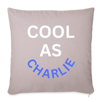 Cool as Charlie Name - Sofa pillow with filling 45cm x 45cm - light taupe - Front