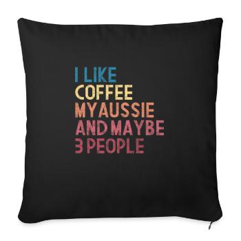 Coffee Aussie - Sofa pillow with filling 45cm x 45cm - black - Front