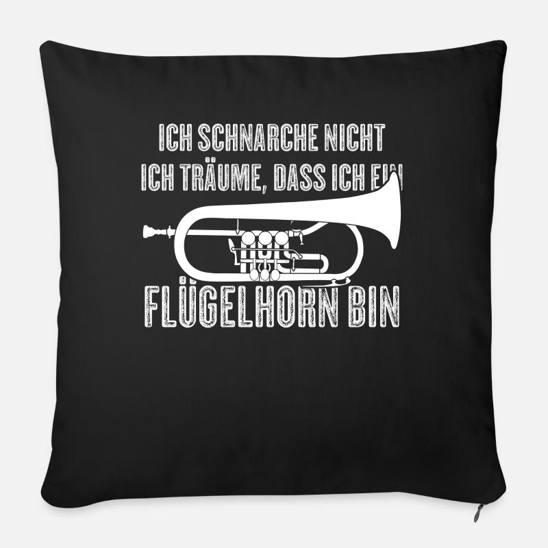 Flügelhorn Flugelhorn - Sofakissen mit Füllung 45 x 45 cm - Schwarz