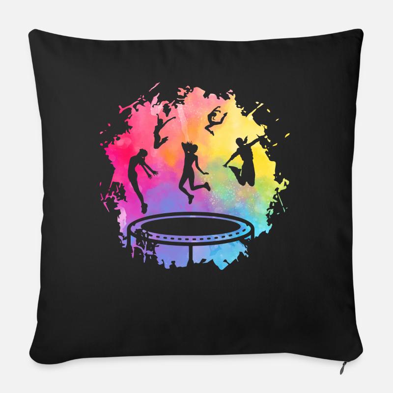 Trampolin - Sofakissen mit Füllung 45 x 45 cm - Schwarz