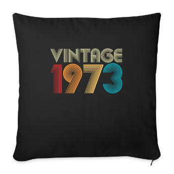 1973 - Sofa pillow with filling 45cm x 45cm - black - Front