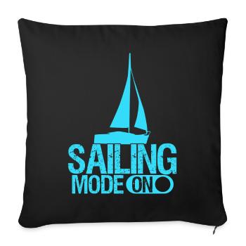 Voilier Voile Club Voile Marins - Coussin et housse de 45 x 45 cm - noir - Devant