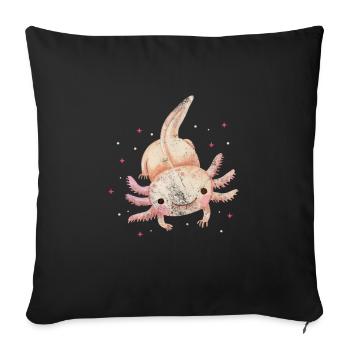 Axolotl Wassertier Wasser Geschenk - Sofakissen mit Füllung 45 x 45 cm - Schwarz - Vorne