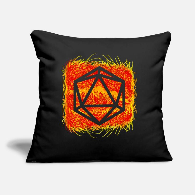 D20 Dice RPG Jeu de plateau Coussin et housse de 45 x 45 cm