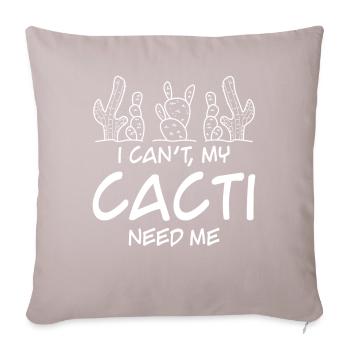 Cactus Garden Cacti - Sofa pillow with filling 45cm x 45cm - light taupe - Front