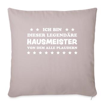 Hausmeister Lustiger Spruch Hausverwalter Geschenk - Sofakissen mit Füllung 45 x 45 cm - helles Taupe - Vorne