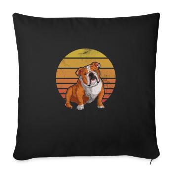 Deutsch Bulldog - Coussin et housse de 45 x 45 cm - noir - Devant