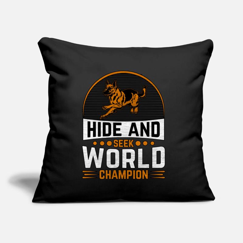 Champion du monde de cache-cache Coussin et housse de 45 x 45 cm