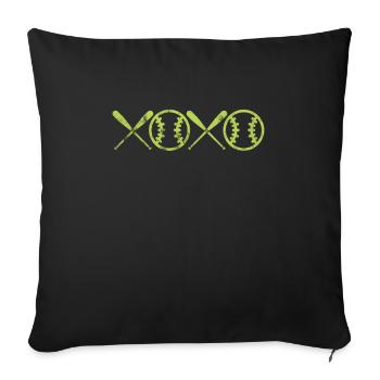 Softball - Sofa pillow with filling 45cm x 45cm - black - Front