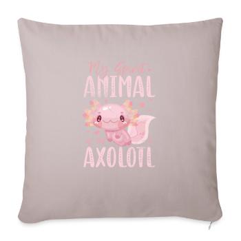 Axolotl Wassertier Wasser Geschenk - Sofakissen mit Füllung 45 x 45 cm - helles Taupe - Vorne