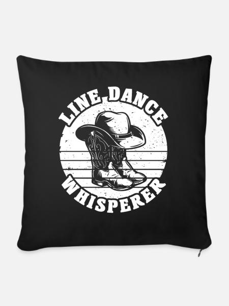 Line Dancing Line Dance - Sofakissen mit Füllung 45 x 45 cm - Schwarz