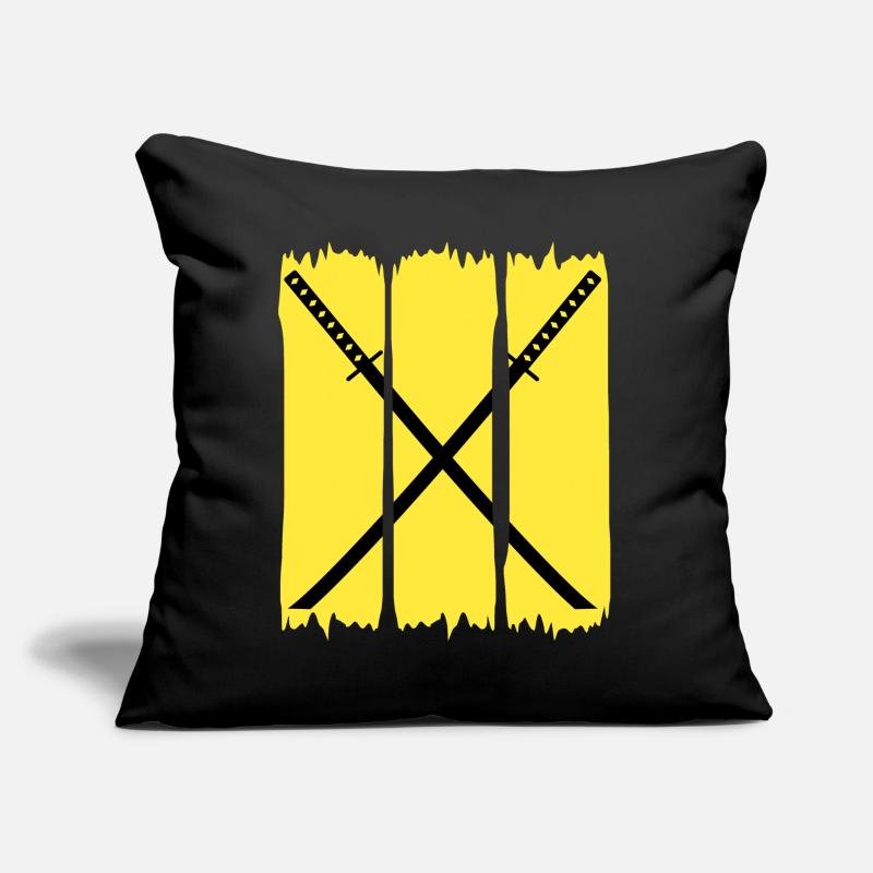 Katana Samurai Sword Ninja Sword Coussin et housse de 45 x 45 cm