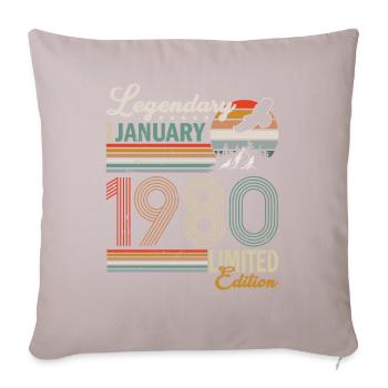 January 1980 - Sofa pillow with filling 45cm x 45cm - light taupe - Front