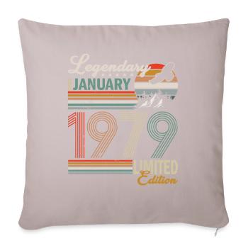 January 1979 - Sofa pillow with filling 45cm x 45cm - light taupe - Front
