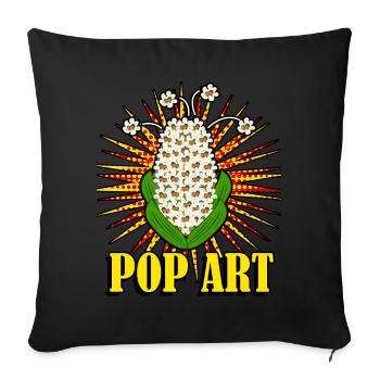 Popcorn Pop Art - Sofa pillow with filling 45cm x 45cm - black - Front