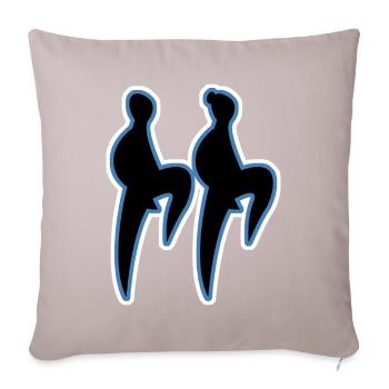 Boogie Woogie Retro Music Dancer Swing - Sofa pillow with filling 45cm x 45cm - light taupe - Front