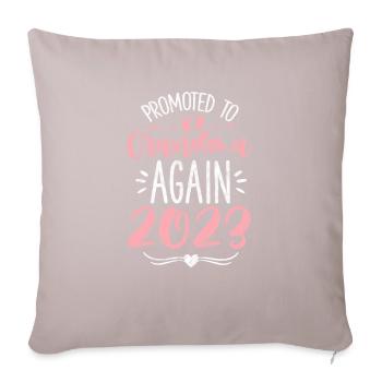 Pregnancy Grandma - Sofa pillow with filling 45cm x 45cm - light taupe - Front