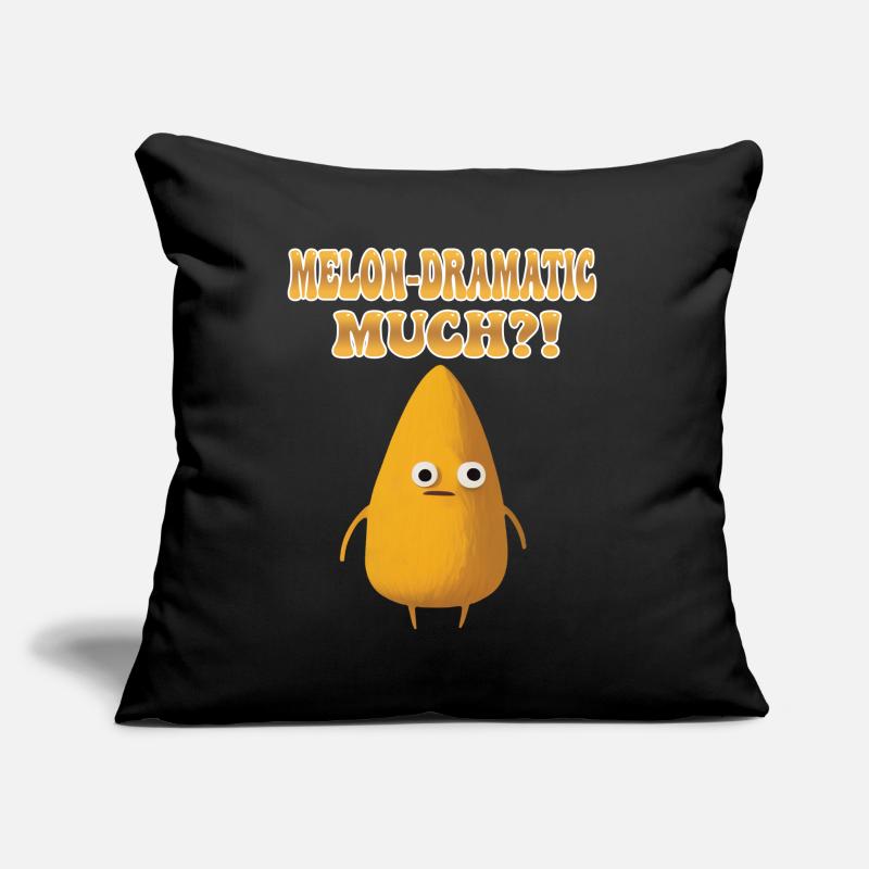 Melon-Dramatic Much - Melon mélodramatique Coussin et housse de 45 x 45 cm