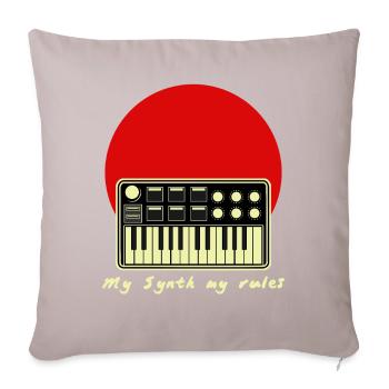 Synth Synthesizer Synthesizers - Sofakissen mit Füllung 45 x 45 cm - helles Taupe - Vorne