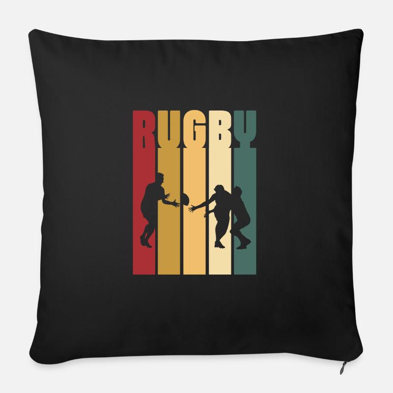 Rugby - Sofakissen mit Füllung 45 x 45 cm - Schwarz