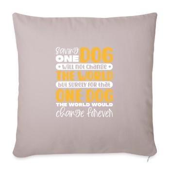 Animal Rescue - Sofa pillow with filling 45cm x 45cm - light taupe - Front