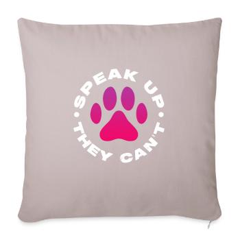Animal rescue - Sofa pillow with filling 45cm x 45cm - light taupe - Front