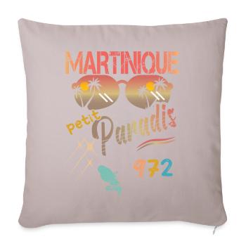 Idee cadeau La Martinique un petit paradis - Coussin et housse de 45 x 45 cm - taupe clair - Devant