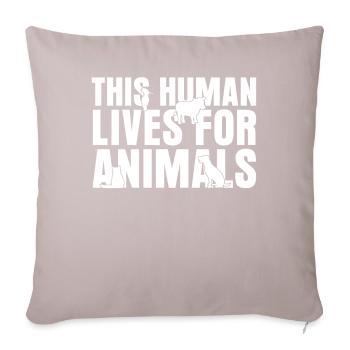 Tierarzt Tiermedizin Veterinär - Sofakissen mit Füllung 45 x 45 cm - helles Taupe - Vorne